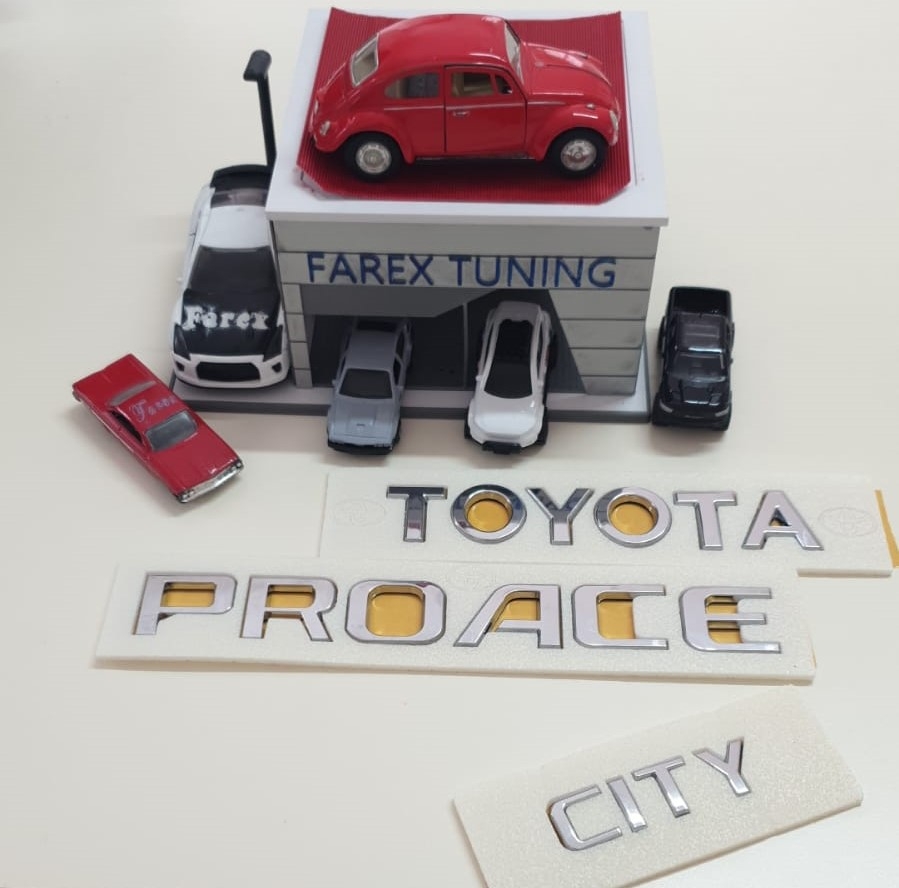 Toyota-Proace ve City Krom Bagaj Yazısı Seti 3’lü 3M 3D ABS